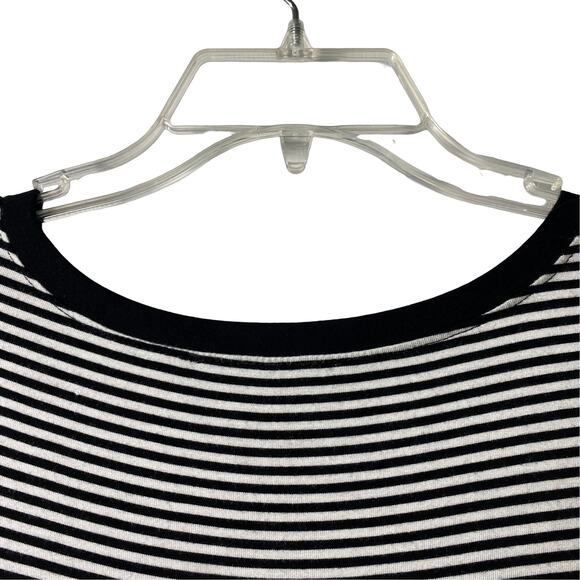 Philosophy Black and White Stripe Long Sleeve Asymmetrical Tunic‎ Top XL (2551) - Picture 3 of 6